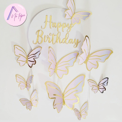 Topo de bolo - Borboleta Dourada Topo de bolo - Borboleta Dourada