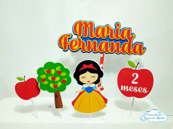 Topo de bolo Branca de neve cute Topo de bolo Branca de neve cute