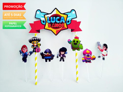Topo de bolo Brawl Stars Topo de bolo Brawl Stars