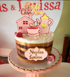 Topo de bolo Chá de Casa nova Topo de bolo Chá de Casa nova