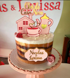 Topo de bolo Chá de Casa nova Topo de bolo Chá de Casa nova