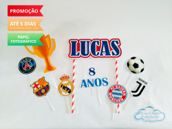 Topo de bolo Champions League Topo de bolo Champions League