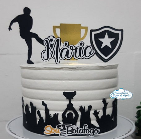 Topo de bolo com faixa Botafogo-Topo de bolo com faixa Botafogo

- Nos informe os dados para personalização após pagamento.
- 