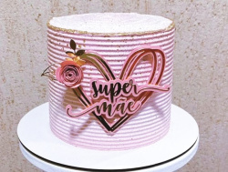 Topo de bolo dia das mães - super mãe Topo de bolo dia das mães - super mãe