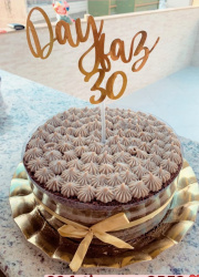 Topo de bolo Dourado Topo de bolo Dourado