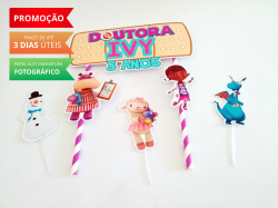 Topo de bolo Dra. Brinquedos Topo de bolo Dra. Brinquedos