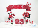 Topo de bolo Flores vermelho-Topo de bolo Flores vermelho

- Papel fotográfico glossy 230g
- Acompanham os palitos