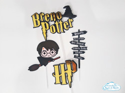 Topo de bolo Harry Potter cute Topo de bolo Harry Potter cute