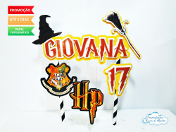 Topo de bolo Harry Potter luxo Topo de bolo Harry Potter luxo
