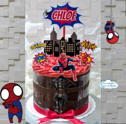 Topo de bolo Homem Aranha prédios Topo de bolo Homem Aranha prédios