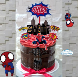 Topo de bolo Homem Aranha prédios Topo de bolo Homem Aranha prédios