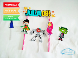 Topo de bolo Jovens Titãs Topo de bolo Jovens Titãs