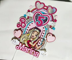 Topo de bolo Luxo Barbie Topo de bolo Luxo Barbie