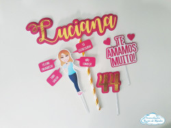 Topo de bolo personalizado características Topo de bolo personalizado características