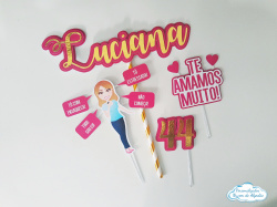 Topo de bolo personalizado características Topo de bolo personalizado características