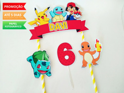 Topo de bolo Pokemon Topo de bolo Pokemon