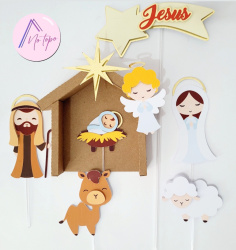 Topo de bolo - Presépio Natal Topo de bolo - Presépio Natal