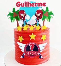 Topo de bolo Sonic Knuckels Topo de bolo Sonic Knuckels