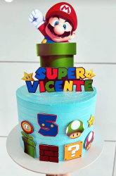 Topo de bolo Super mario cano Topo de bolo Super mario cano