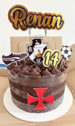 Topo de bolo Vasco dourado Topo de bolo Vasco dourado