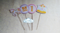 Topper de docinho Carrossel Encantado Topper de docinho Carrossel Encantado
