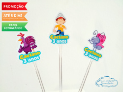 Topper de docinho Galinha Pintadinha - Galo e borboleta Topper de docinho Galinha Pintadinha - Galo e borboleta