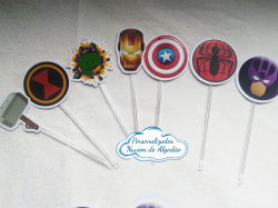 Topper de docinho Vingadores - Símbolos Topper de docinho Vingadores - Símbolos