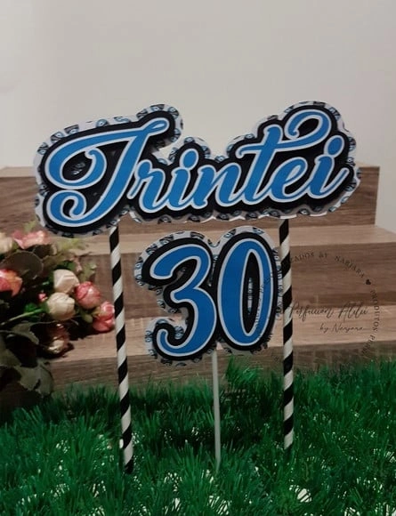 Topo de bolo 30 anos (grêmio)