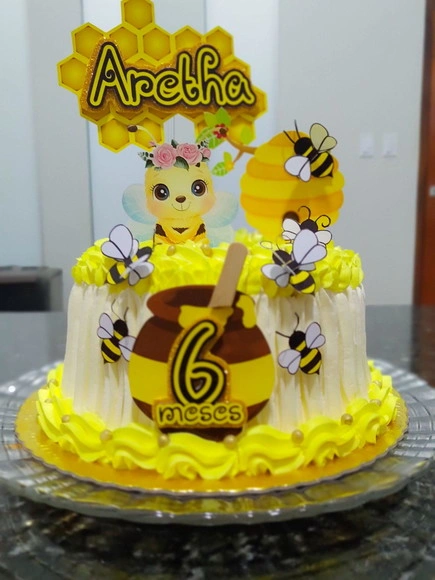 Topo de Bolo 3d Abelhinha