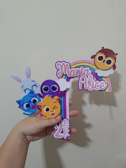 Topo de Bolo 3d Bolofofos