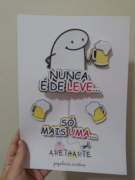 Topo de Bolo 3d Flork Adulto