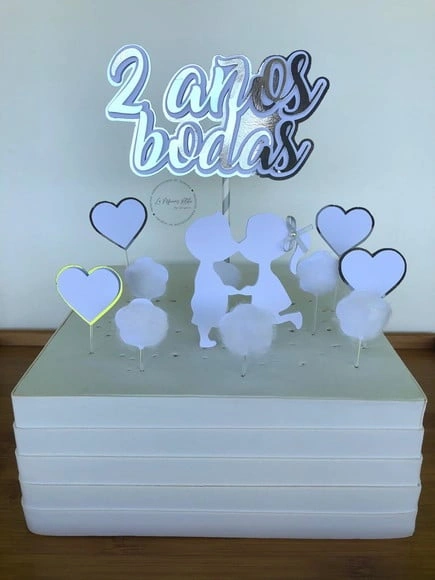 Topo de bolo aniversário de casamento