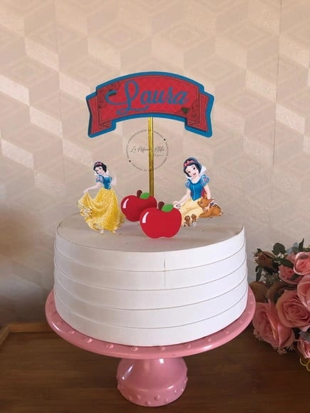 Topo de bolo Branca de neve