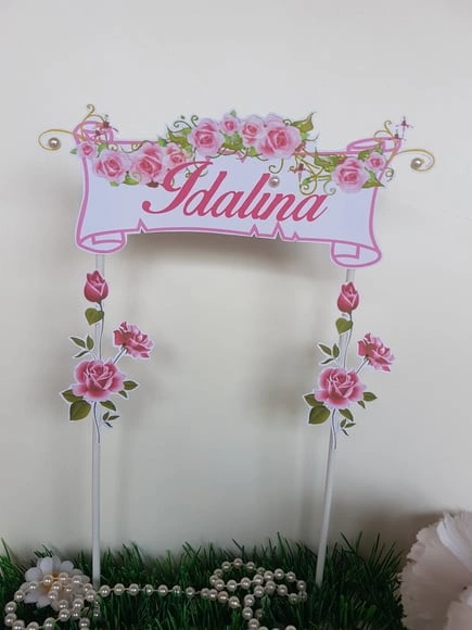 Topo de Bolo Floral
