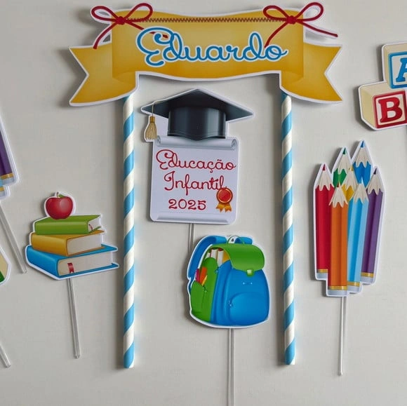 Topo de Bolo Formatura Infantil