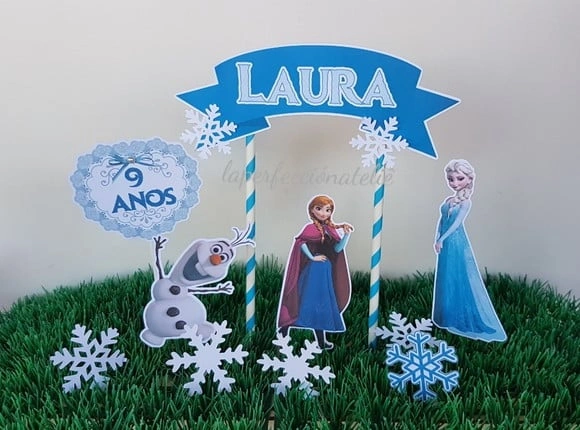 Topo de bolo frozen