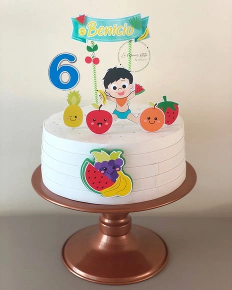 Topo de bolo frutas