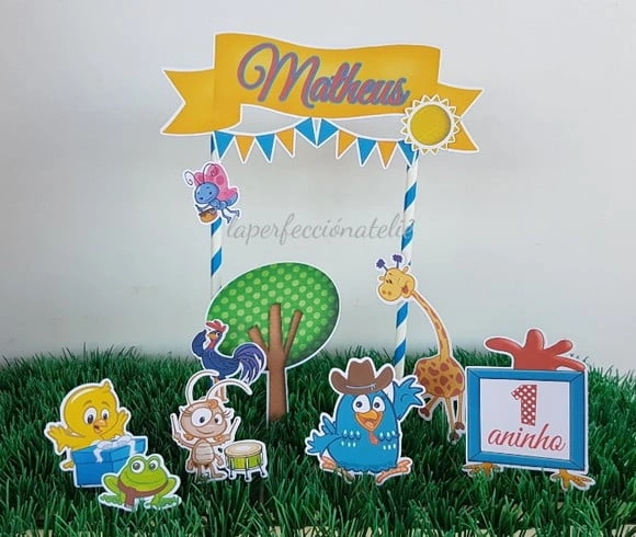 Topo de bolo Galinha pintadinha