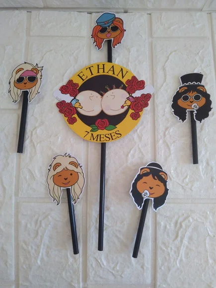 Topo de Bolo Guns N' Roses