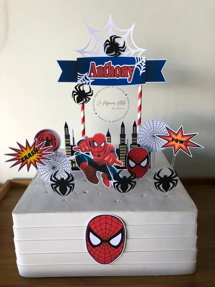 Topo de bolo Homem Aranha