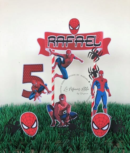 Topo de bolo Homem Aranha