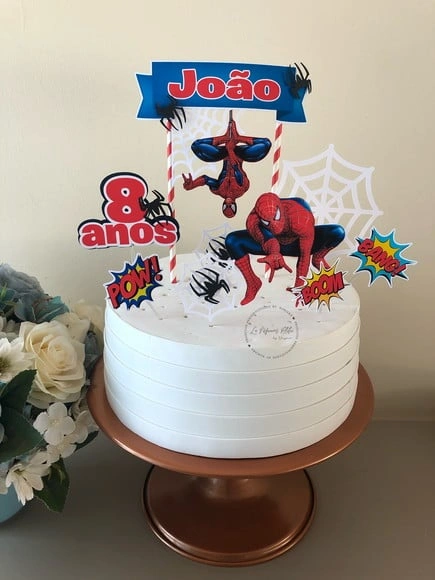 Topo de bolo Homem Aranha