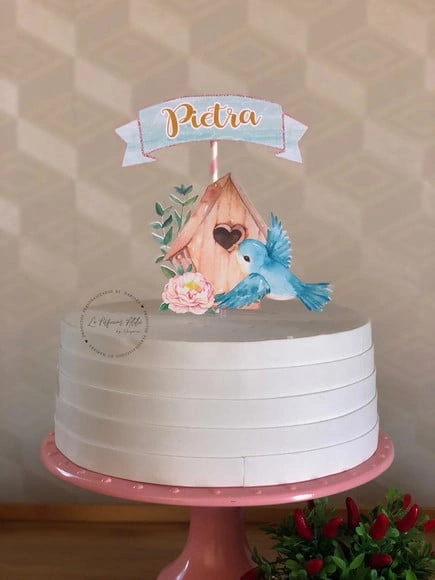 Topo de Bolo jardim