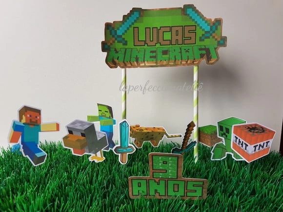 Topo de Bolo Minecraft