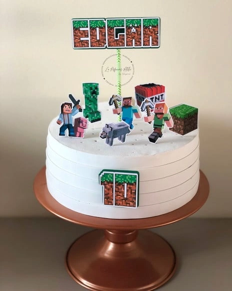 Topo de bolo Minecraft