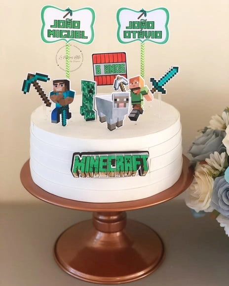 Topo de bolo Minecraft