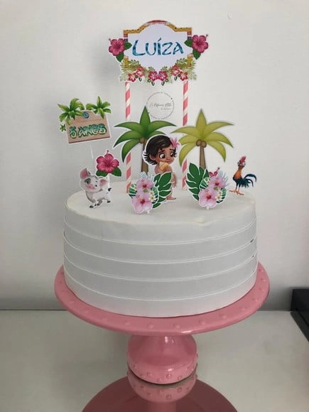 Topo de Bolo Moana Baby