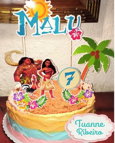 Topo de Bolo - Moana