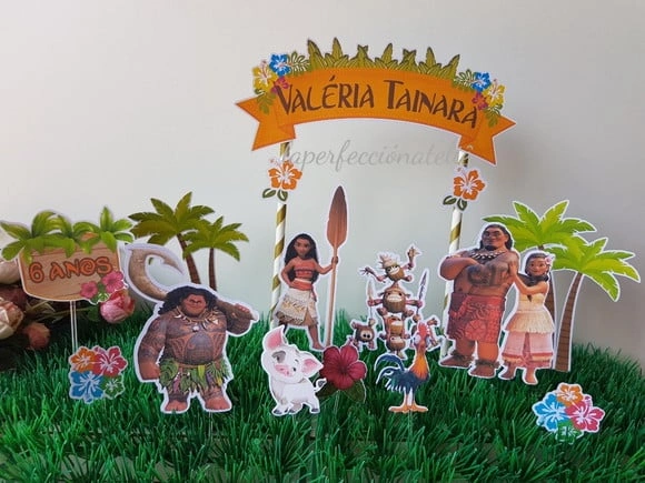 Topo de bolo Moana