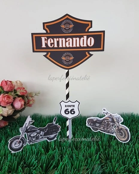 Topo de bolo moto